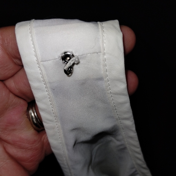 Tracy Reese, faux leather white sleeveless dress with cutouts, lined - Picture 9 of 12